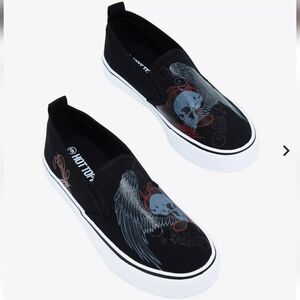 Winged Skull Slip-On Sneakers